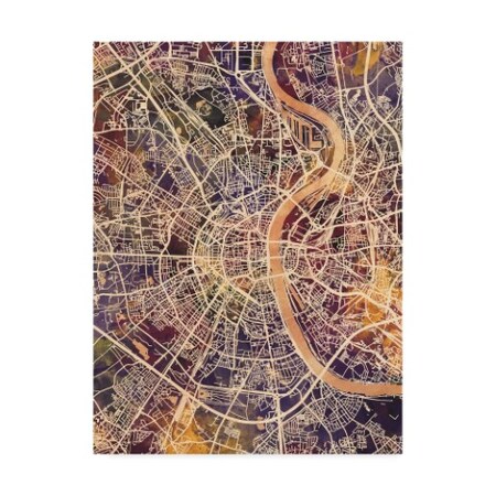 Michael Tompsett 'Cologne Germany City Map Ii' Canvas Art,18x24